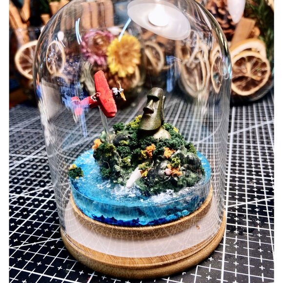 Original handmade Fly over Easter Island miniature landscape model decorative - Picture 5 of 6